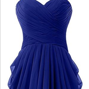 Women’s chiffon bridesmaid short dress,